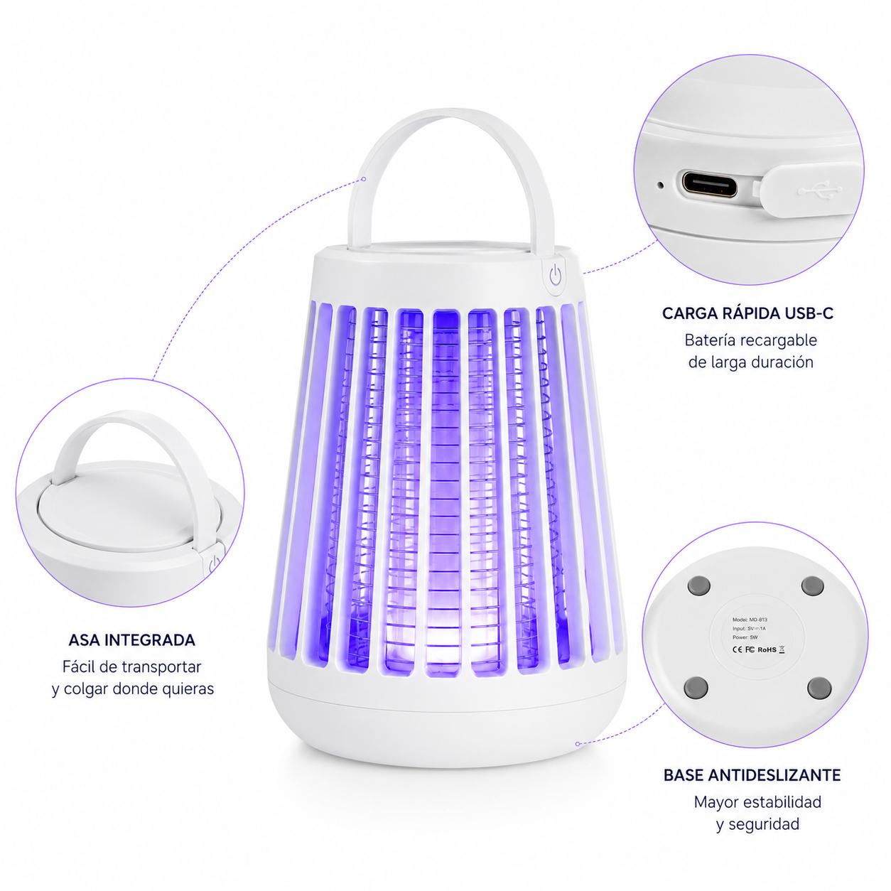 NightGuard™ | Lámpara Antimosquitos UV Recargable